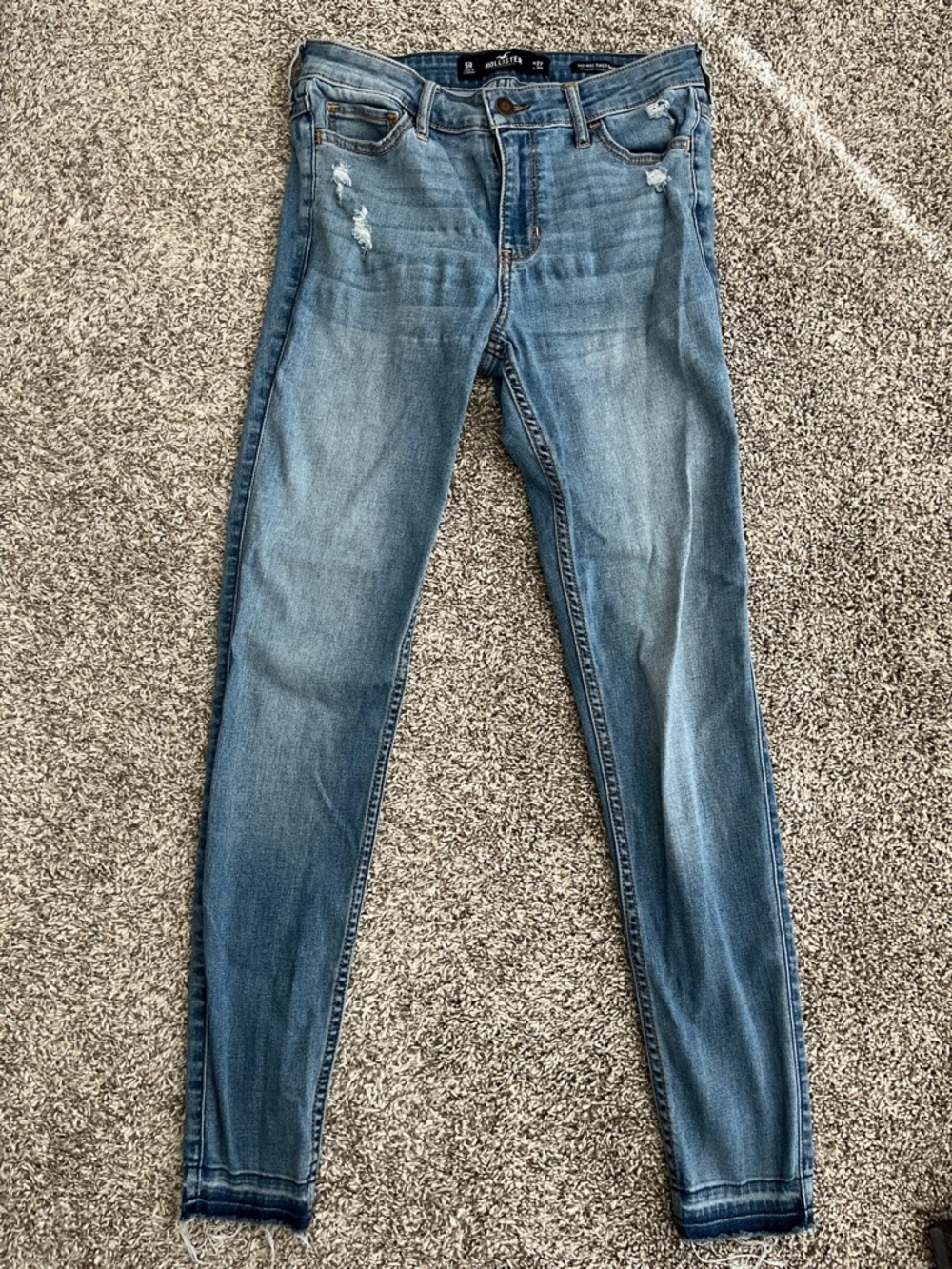 3/$12 Hollister Medium Wash Mid Rise Denim Skinny Jeans